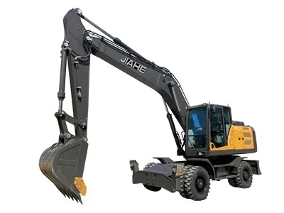 Graafmachine op wielen van 20 ton en 21,5 ton